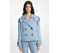 MK Chaqueta tipo gabardina corta tejida - Azul - Michael Kors M