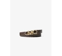 MK Cinturón reversible de piel con logotipo clásico e imperio - Marrón - Michael Kors L