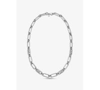 MK Collar de cadena de eslabones de latón con chapado en metal precioso - Plateado - Michael Kors ONE SIZE