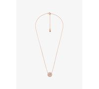 MK Collar Fulton con chapado en metales preciosos, adorno de logotipo e incrustaciones - Dorado Rosa - Michael Kors ONE SIZE