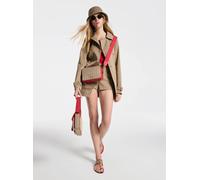 MK Gabardina de jacquard con logotipo MK2000 - Marrón - Michael Kors XXS