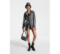 MK Gabardina de jacquard con logotipo MK2000 - Plateado - Michael Kors S