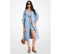 MK Gabardina oversize de algodón lavado y nailon - Azul - Michael Kors XL