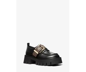 MK Loafer Colby de piel con ribete y logotipo - Marrón - Michael Kors EU 40