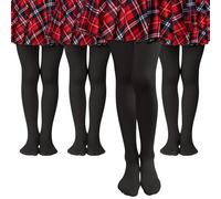 MK MATT KEELY 4 Pares Medias Ballet Niñas Leotardos Negro Niño Leggins Gimnasia Ritmica Niña para Fiesta Danza Uniforme,6 7 8 Años
