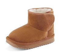 MK MATT KEELY Bebé Invierno Zapatos Niños Niña Botas de Nieve Niñito Botines de Felpa Marrón,28 EU (180mm)