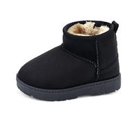 MK MATT KEELY Bebé Invierno Zapatos Niños Niña Botas de Nieve Niñito Botines de Felpa,Negro,EU20(CN22)