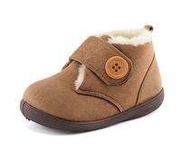 MK MATT KEELY Botas Invierno Bebé-Niños Zapatos Primeros Pasos Cálido Antideslizante Sole,Khaki,19/20 EU