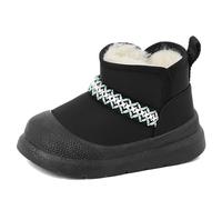 MK MATT KEELY Botas Niño Invierno Bota Nieve Impermeable Zapatillas Botines Exterior Cálido Niña con Suela de Antideslizante,Negro,EU 29