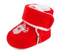 MK MATT KEELY Botines de Invierno Bebés Niños Niñas Zapatos de Cuna con Suela Suave y Gruesa Forro de Felpa,Rojo,0-6 Meses