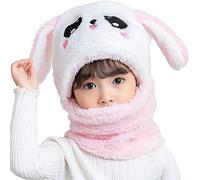 MK MATT KEELY Gorro Invierno Niño Niña 1-14 Años Conjunto de Calentar para Bebés y Niños Pequeños,Conejo-Rosa,5-8 Año
