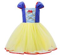 MK MATT KEELY Vestido Princesa Niñas Vestidos Sin Mangas Verano Algodón Tulle Tutu Casuales,Amarillo,6-7 Años