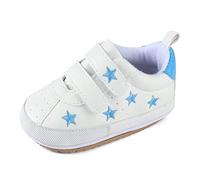MK MATT KEELY Zapatillas para Bebé Niña Niños Primeros Pasos Zapatillas Antideslizantes de Cuero Suave de PU 0-6 Meses,Azul