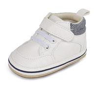 MK MATT KEELY Zapatillas para Bebé Niña Niños Primeros Pasos Zapatillas Antideslizantes de Cuero Suave de PU,Blanco2,0-6 Meses