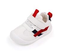 MK MATT KEELY Zapatillas para Bebé Primeros Pasos Zapatos Niño Niña Cuero PU Suela Suave Antideslizante 0-4 años,Rojo,EU18(CN14)