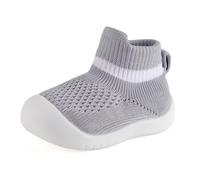 MK MATT KEELY Zapatos Bebé Primeros Pasos 6-36 Meses Calcetines con Suela de Goma Zapatillas Niño Niña Calzado Respetuoso Bebé,Gris,2-3 Años
