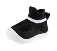 MK MATT KEELY Zapatos Bebé Primeros Pasos 6-36 Meses Calcetines con Suela de Goma Zapatillas Niño Niña Calzado Respetuoso Bebé,Negro,12-18 Meses
