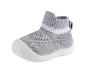 MK MATT KEELY Zapatos Bebé Primeros Pasos 6-36 Meses Calcetines con Suela de Goma Zapatillas Niño Niña Calzado Respetuoso Bebé,Gris,18-24 Meses