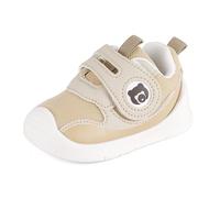 MK MATT KEELY Zapatos Bebé Primeros Pasos Zapatillas Niño Niña Cuero PU Calzado Suela Suave Antideslizante,Beige,EU21(CN18)