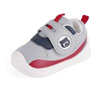 MK MATT KEELY Zapatos Bebé Primeros Pasos Zapatillas Niño Niña Cuero PU Calzado Suela Suave Antideslizante,Gris,EU18(CN15)