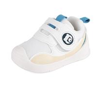 MK MATT KEELY Zapatos Bebé Primeros Pasos Zapatillas Niño Niña Cuero PU Calzado Suela Suave Antideslizante,Blanco,EU18(CN15)