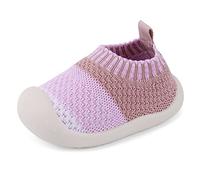 MK MATT KEELY Zapatos Primeros Pasos Bebé Niña 0-4 Años Zapatillas Suela Suave Transpirable Antideslizante,Rosa,25 EU