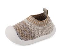 MK MATT KEELY Zapatos Primeros Pasos Bebé Niño 0-4 Años Zapatillas Suela Suave Transpirable Antideslizante,Gris,22 EU