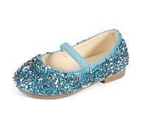 MK MATT KEELY Zapatos Princesa Niñas Disfraz Encanto Bailarina de Vestir Disfraz de Fiesta Zapatilla de Ballet,Azul,26EU(CN27)