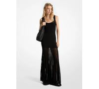 MK Maxivestido de mezcla de viscosa transparente elástica - Negro - Michael Kors S