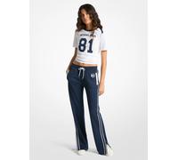 MK Pantalón deportivo de piqué con ribetes en contraste - Azul - Michael Kors L
