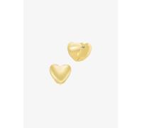 MK Pendientes con forma de corazón abombado - Dorado - Michael Kors ONE SIZE