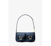 MK Pochette Zoe pequeña de piel granulada - Azul - Michael Kors ONE SIZE