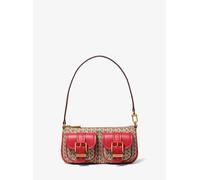 MK Pochette Zoe pequeño de jacquard con logotipo MK2000 - Rojo - Michael Kors ONE SIZE