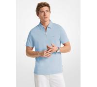MK Polo de piqué de mezcla de algodón con cremallera - Azul - Michael Kors L