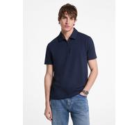 MK Polo de piqué de mezcla de algodón con cremallera - Azul - Michael Kors S