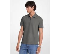 MK Polo de piqué de mezcla de algodón con cremallera - Gris - Michael Kors XS