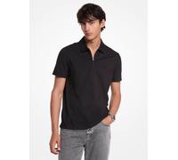 MK Polo de piqué de mezcla de algodón con cremallera - Negro - Michael Kors M