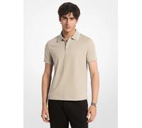 MK Polo de punto liso de algodón con ribete - Verde - Michael Kors L