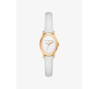 MK Reloj Maude petite en tono dorado con correa de piel con motivo de lagarto en relieve - Blanco - Michael Kors ONE SIZE