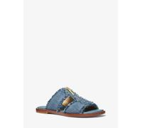 MK Sandalia Berkley de denim deshilachado - Blanco - Michael Kors EU 35.5
