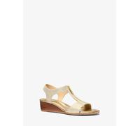 MK Sandalia Berkley de lino metalizado con cuña - Dorado - Michael Kors EU 35.5