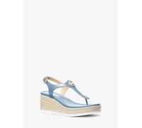MK Sandalia de dedo Val de piel con cuña - Azul - Michael Kors EU 40
