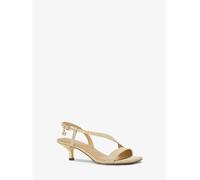 MK Sandalia Jaida de malla de cadena brillante con tacón bajo - Dorado - Michael Kors EU 35.5