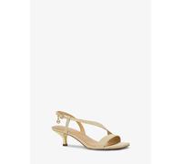 MK Sandalia Jaida de malla de cadena brillante con tacón bajo - Dorado - Michael Kors EU 36.5