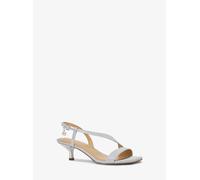 MK Sandalia Jaida de malla de cadena brillante con tacón bajo - Plateado - Michael Kors EU 41