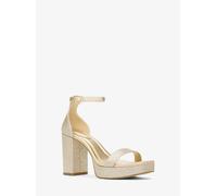 MK Sandalia Merriam de piel con adornos brillantes y plataforma - Dorado - Michael Kors EU 38.5
