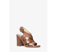 MK Sandalia Raven de piel curtida con tacón en bloque - Marrón - Michael Kors EU 40.5