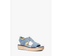 MK Sandalia tipo alpargata Berkley de denim deshilachado - Blanco - Michael Kors EU 36.5