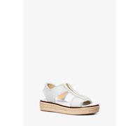 MK Sandalia tipo alpargata Berkley de denim deshilachado - Blanco - Michael Kors EU 41