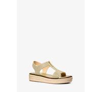 MK Sandalia tipo alpargata Berkley de malla de cadena brillante - Dorado - Michael Kors EU 40